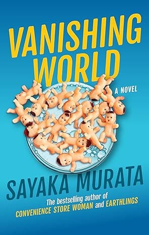 The cover of the book showing a petri dish covered in small, plastic babies on a blue background.
